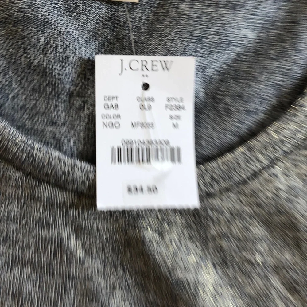 J Crew Liquid Silver Metallic Shirt Soft Reflective‎ Glow Top